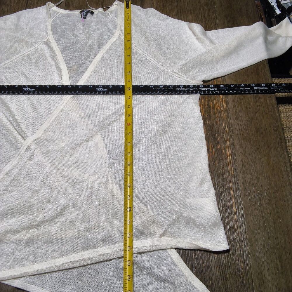 Jones New York Womens Ivory Wrap V-Neck Lightweight Knit Sweater Plus 3X - Picture 5 of 6